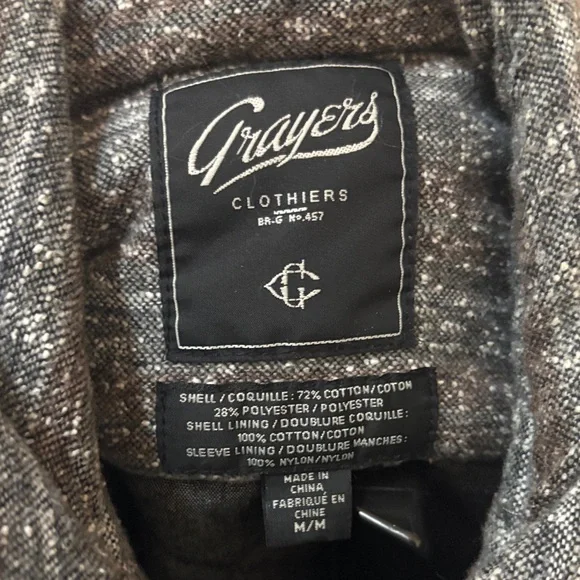 Grayers Charcoal and Taupe Striped Jacket - Picture 2 of 4